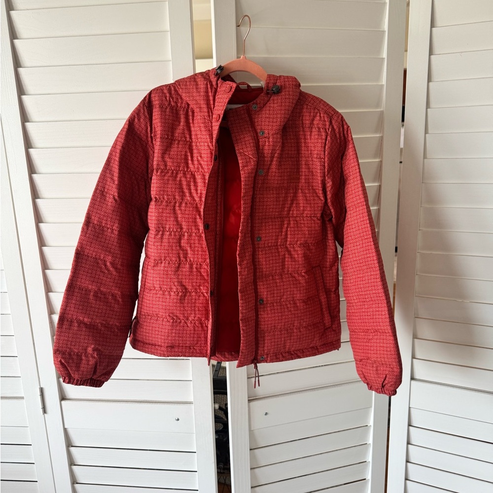 Levi's Red Quilted Puffer Jacket with Hood